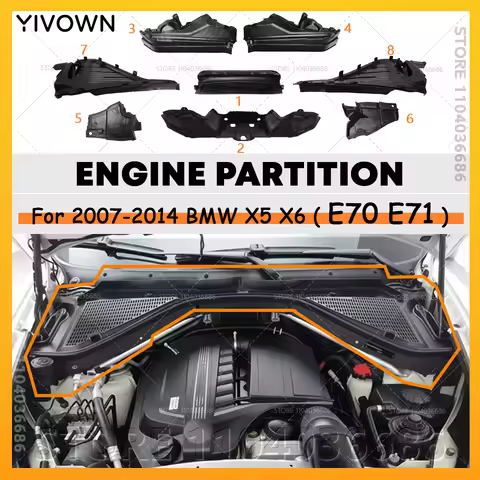 For 2007 2008 2009 2010 2011 2012 2013 2014 BMW X5 3.5d 35dX 4.8i X6 35iX 50iX M E70 E71 Partition P
