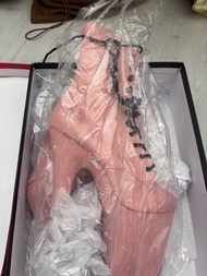 全新未拆 Pleaser 鋼管舞 高跟鞋 pole heels adore pink black suede platform