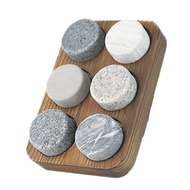 Whiskey Gifts for Men-Reusable  6PCS Whiskey Chilling Stones-Perfect Whiskey Rocks&amp Stones 1 Kit 