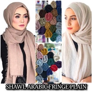 SHAWL ARABIC FRINGE/SHAWL NEGRO (BORONG 20 HELAI)