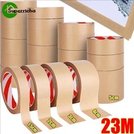 [H&L]1/2/3Roll Eco-Friendly Kraft Paper Tape Self-Adhesive High Adhesion, Water Free for Carton Seal