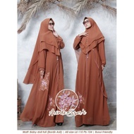 YD064 Gamis Remaja Kekinian Syari Ainun Navy Ceruty Babydoll Busui Pol