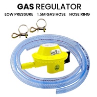 [Sirim] Low Pressure Gas Safety Regulator Kepala Gas Tekanan Rendah Hose 1.5 Meter And Clips Dapur Stove 低压气体安全调节器