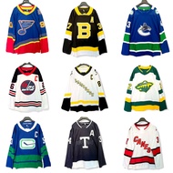 Nhl Hockey Jersey Hockey Jersey Long Sleeve Embroidered Retro Hockey Jersey hiphop Street Plus Size Jersey Loose