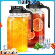 Glass Pitcher with Lid-2pcs Wide Mouth Mason Jar Pitcher64OZ Leak-Proof WaterBreastmilk Pitcher with
