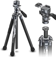 ULANZI F38 Video Travel Tripod, 61.4" Lightweight Carbon Fiber Camera Tripod with Quick Release 1/4"