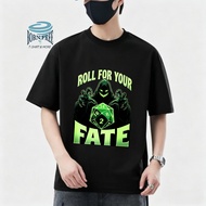 Ready Stock | Men's T-Shirt | D20 Dice Reaper Design | Cyberpunk Glow | Cool & Edgy | 100% Soft Cott