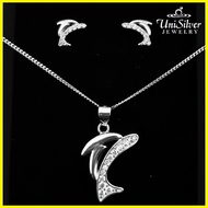 ۞ ◳ ⊙ Unisilver 925 Sterling Silver Necklace Set