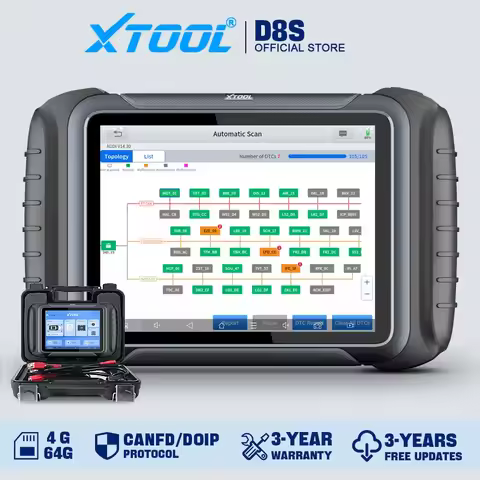 Xtool D8s Car Diagnostic Tools Automotive Scanner Ecu Coding 38+ Services Topplogy Map Bidirectional