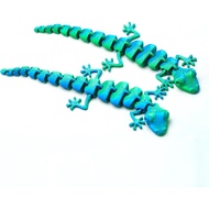 3D Printed House Lizard Ornament,Articulated Wall Gecko Flexible Joint Models WSH2