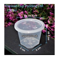 Thinwall Gelas Cup Kotak 150ml - Cup Pudding PERSEGI 150 ml - isi 25