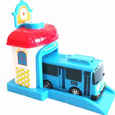 One piece Korean Cartoon Cute Garage tayo the little bus model mini plastic araba oyuncak tayo car f