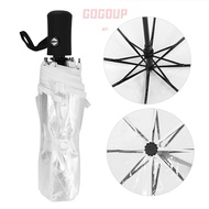 GOGUVO Transparent Umbrella, 3-fold Transparent Automatic Folding Umbrella, Easy To Carry Automatic 
