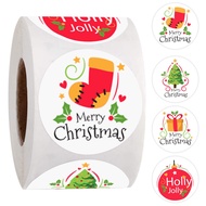 Roll 500 Round sticker Christmas sticker Super Beautiful Christmas Gift, Decorate Canarystore54 Notebook