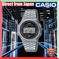 CASIO Standard Vintage Wristwatch Unisex Classic Quartz Digital Metal Silver Black A171WE-1A [Parall