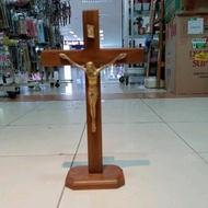 Table cross 32cm Christian Catholic Front and Back corpus Sitting/
