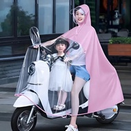 Áo mưa 2 đầu áo mưa cánh dơi áo mưa trong suốt cho mẹ và bé nửa trước trong suốt có kính chắn
