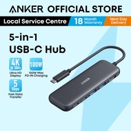 Anker 332 PowerExpand+ 5 in 1 USB C Hub 100W PD 4K HDMI and 3 USB 3.0 Ports USB Hub Adapter A8355