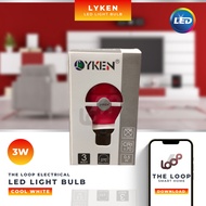 [CLEARANCE STOCK] LYKEN LED BULB 3W B22 (RED) / MENTOL LED RUMAH