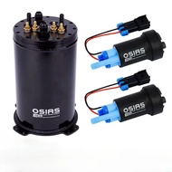 OSIAS Aluminum 2.6L / 2.8AN fuel surge tank for Twin Walbro 460 fuel pump