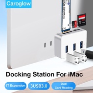 6-in-2 Docking Station for iMac No-Cable Direct Plug M.2 NVMe SSD Slot  3USB 3.0 SD/TF Dual Card Slo