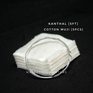 Kanthal Wire 24ga,26ga,28ga [5ft] + Cotton Muji [5pcs]