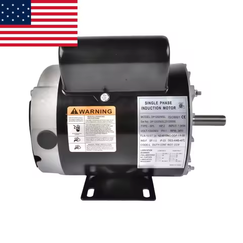 AP03 2HP SPL Air Compressor Motor 120/240V 60HZ 3450RPM 56 Frame CCW Rotation