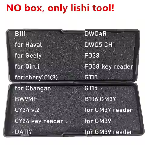 001-020 No Box Lishi 2 In 1 Tool B111 BW9MH CY24 DAT17 DWO4R DWO5 CH1 FO38 GT10 GT15 for GM37 GM39 f