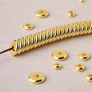 Spacer 18K Glossy Accessories Sand Gold Snap Ring Spacer Beads 18K