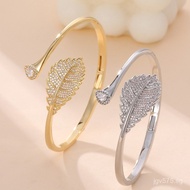 3D Bracelet Wholesale Bracelet Water Drop Texture Wrinkle Jewelry Zircon Pattern Leaf Creative Vinta