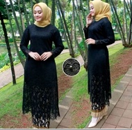 RR Kebaya Modern Wanita//Kebaya Brukat Modern 2022 Model Baru//Setelan Kebaya Brokat Hitam//Setelan
