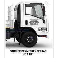 Sticker Permit Kenderaan Lori Puspakom