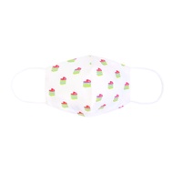 Le Petit Society Reusable Adult Mask in Rainbow Kueh Print (White)