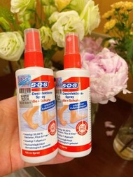 🈹⏰ 德國🇩🇪SOS牌  100ml@2  有效殺滅𝟗𝟗.𝟗𝟗%❶腳細菌❷真菌❸病毒 抑菌噴霧劑  ✓母嬰級配方溫和無刺激～ 一瓶多用，還能快速清新鞋襪、鞋櫃 除臭➕殺菌➕止癢  鞋櫃、換季鞋子、梅雨