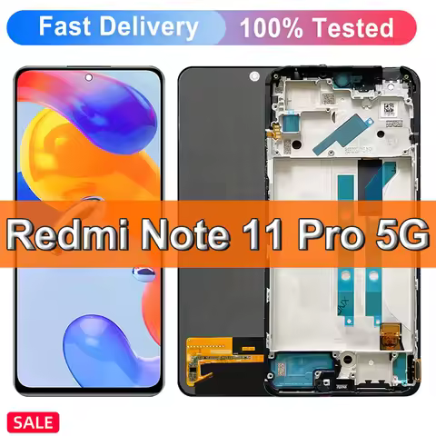 Super AMOLED For Xiaomi Redmi Note 11 Pro 5G LCD Display Touch Screen Digitizer Assembly Replacement
