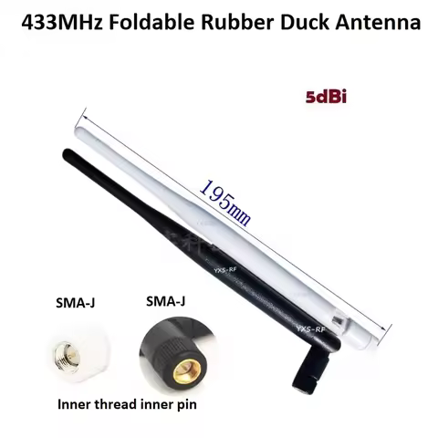 1PCS 5dBi 7dBi 433MHz Antenna Lora Foldable Rubber Antenna with SMA Male Connector