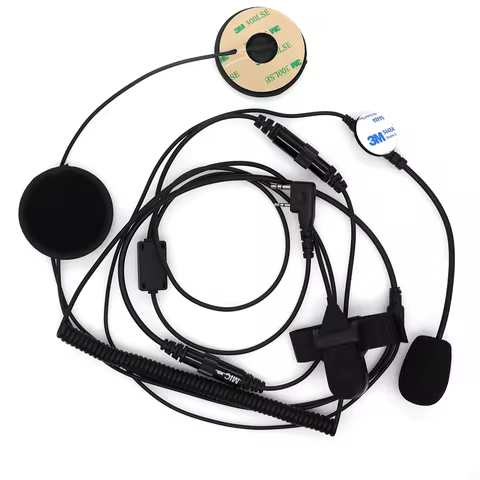 New Motorcycle Full Face Helmet Headset Earpiece for Two Way Radio Baofeng Walkie Talkie uv-5r UV-5R