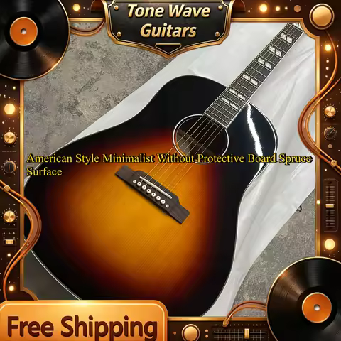 Acoustic Guitar J45 American Style Minimalist Without Protective Board Spruce Surface Single Rosewoo