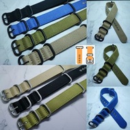 18/20/22/24/26mm錶帶 雙面皮料 *加厚 1.7mm* Nato 軍 錶帶  傘兵錶帶 （軍綠 米杏色 黑色 藍色）適合 : Rolex Tudor Seiko 錶帶 使用