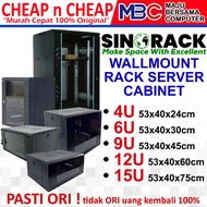 Sinorack Depth Server RACK 400mm 4u 6u 9u 12u 15u - WALLMOUNT RACK SERVER CABINET 4u 6u 9u 12u 15u