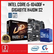 GIGABYTE H410M S2 V2 H410 LGA1200 MOTHERBOARD + Intel 10TH GEN PENTIIUM / CORE I3 / I5 / I7 / I9 / GT710 CPU COMBO PROMO i5 10400F [ Intel Core i5 10400F ]