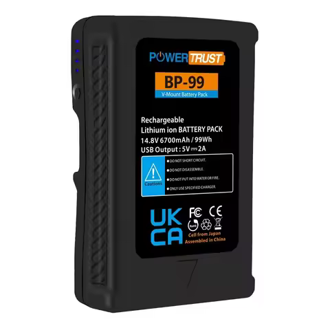 14.8V V Mount V-Lock Battery Pack Replasement for Sony Video Camera HDW-F900R, LED Photography Light