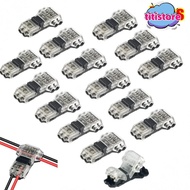 TITISTORE 1/5Pcs Pluggable Wire Connector, 2 Pin Quick Splice Electrical Cable Crimp,  No Stripping 