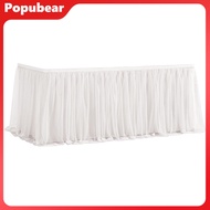 Woeuri Versatile Table Skirt Sizes Easy Care Table Skirt Beautiful Tulle Table Skirt for Wedding and