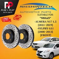 NISSHINTECH NISSAN ALMERA N17 1.5 [2011~2019] / SYLPHY G11 [2008~2013] FRONT DISC ROTOR SPORT SLOTTE