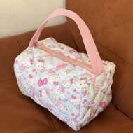 makeup pouch makeup bag Pink Blue Cat Hello Kitty Stain-resistant Cotton Makeup Bag