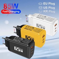 85W GaN USB Type C Charger QC3.0 Quick Charge PPS PD 65W 30W Fast Charging For iPhone 15 14 Pro MacB