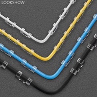 LOOKSHOW 20/5Pcs USB Cable Organizer Clips Wire Winder Holder Earphone Mouse Cord Clip Protector Man