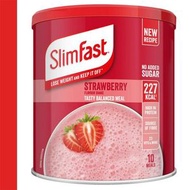 SlimFast - 士多啤梨味代餐奶昔粉10餐365g (平行進口) (新舊包裝隨機出貨)
