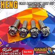 ⊕ ⋄ ▨ ▤ ♞,♘HENG GRAB BAR/SHOCK BOLT SET NMAX/AEROX (4PCS)
